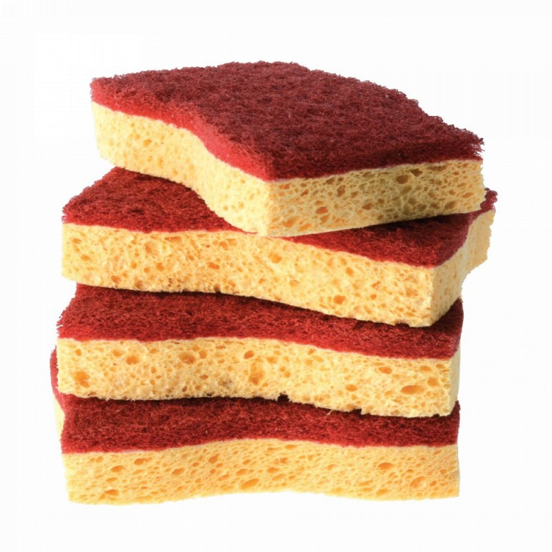 Eponges grattantes rouges lot de 2