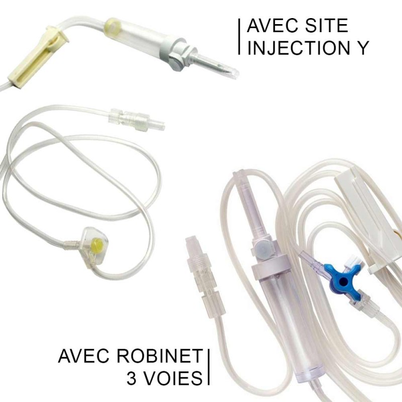 Perfuseur Uni'Perf avec robinet 3 voies ou site injection Y