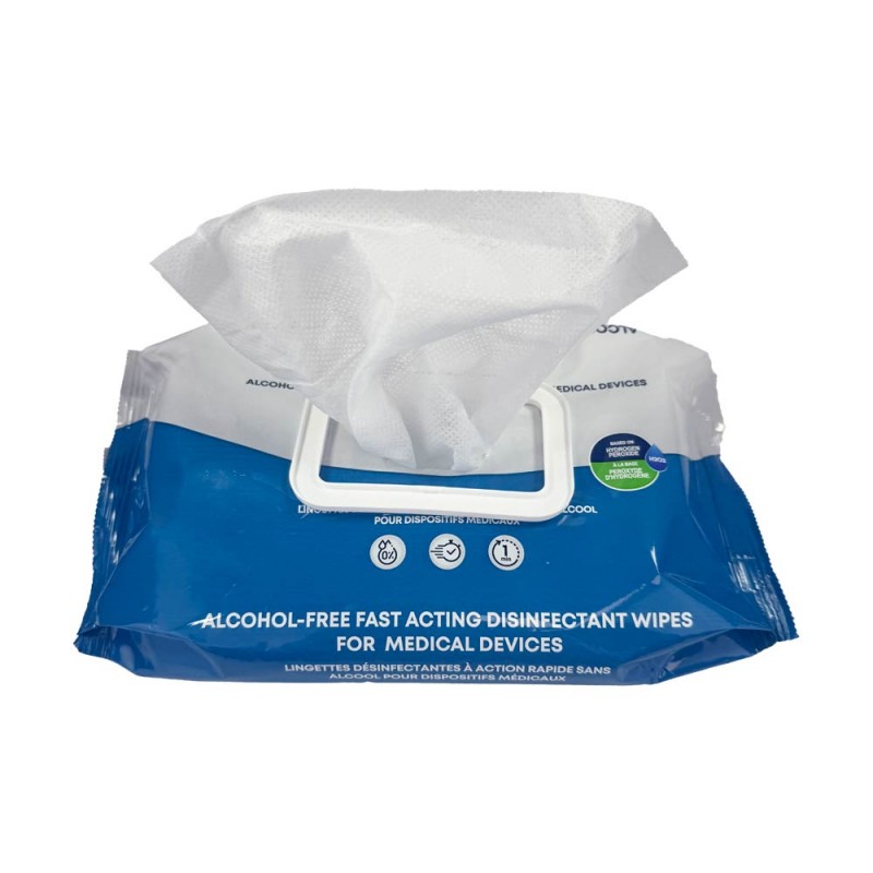 Lingettes désinfectantes sans alccol flowpack