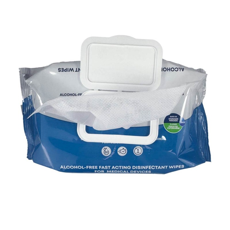 Lingettes désinfectantes sans alccol flowpack