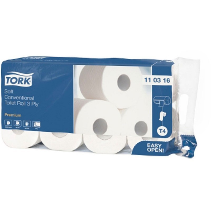 Papier toilette Tork traditionnel blanc - 12 rouleaux