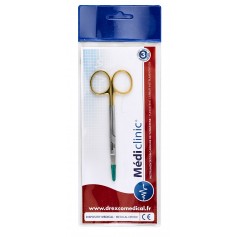 Ciseaux droit en carbure de TUNGSTÈNE - IRIDECTOMIE 11 CM