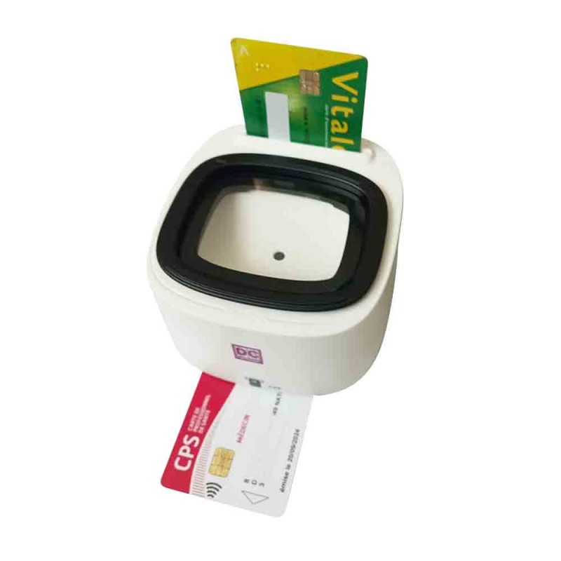 Lecteur Sesam vitale Bifente 4 en 1 : QR code - NFC - Carte vitale