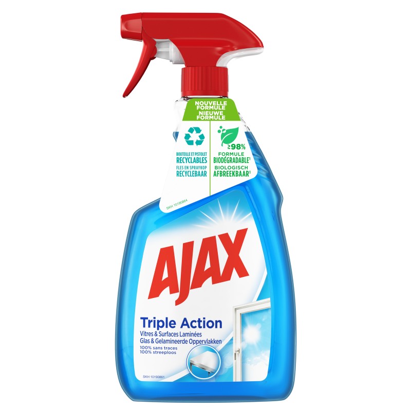AJAX TRIPLE ACTION NETTOYANT VITRES ET SURFACES - 750ML