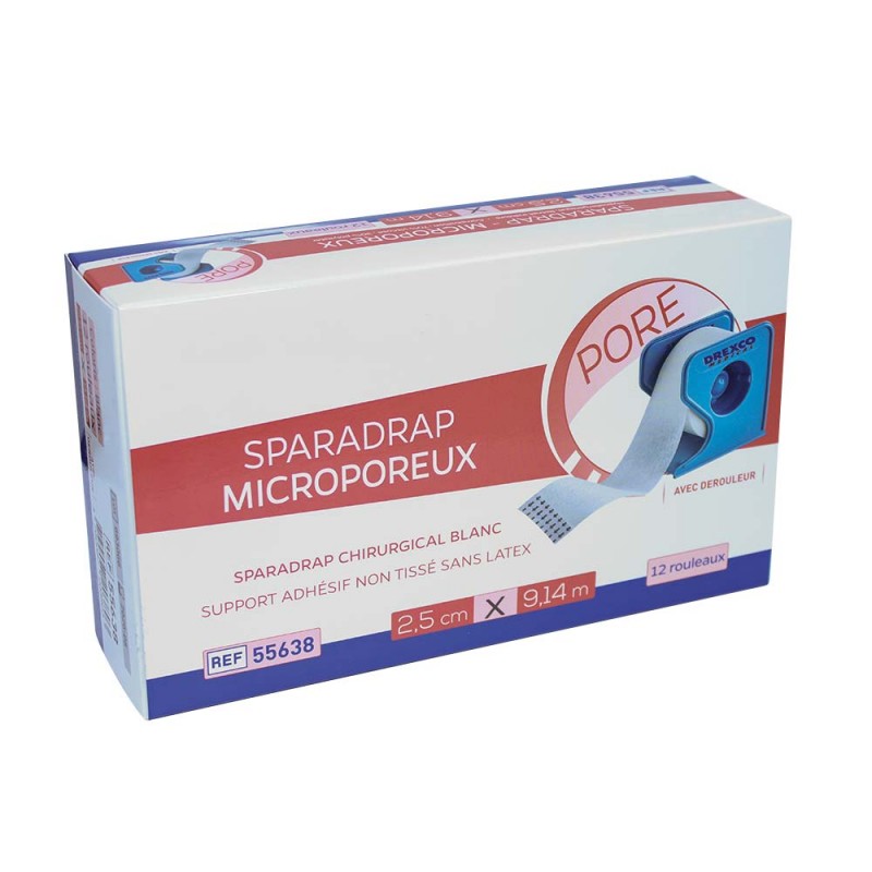 SPARADRAP PORE BLANC AVEC DÉVIDOIR - MEDI'CLINIC