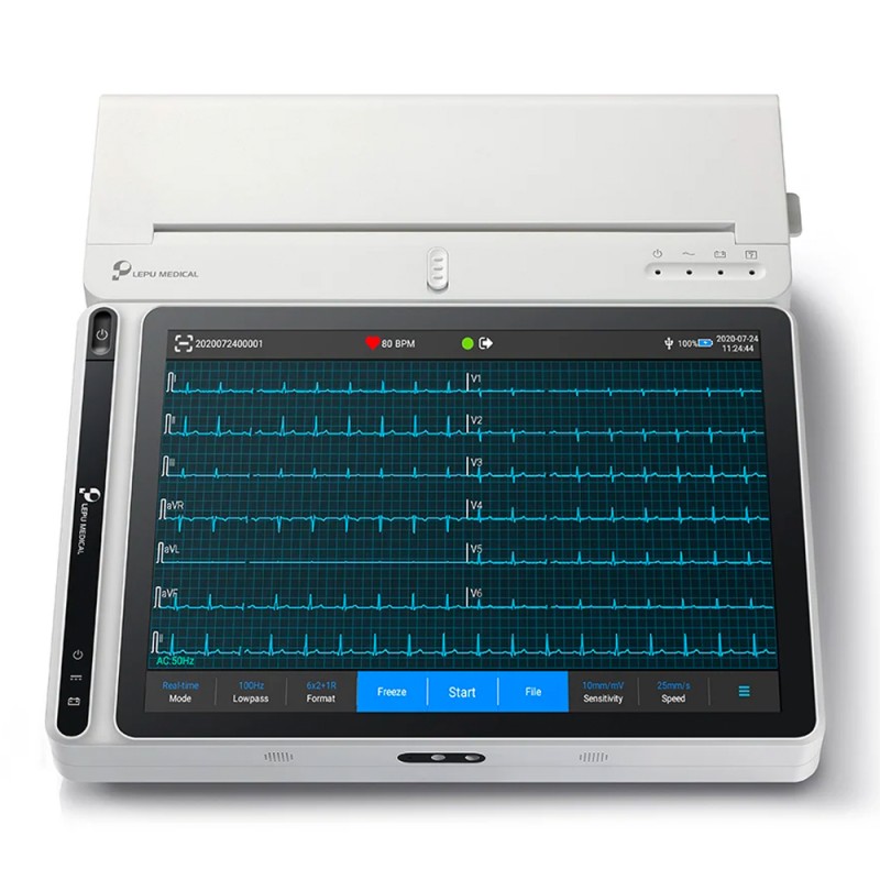Tablette ECG 10 pouces 12 pistes avec imprimante