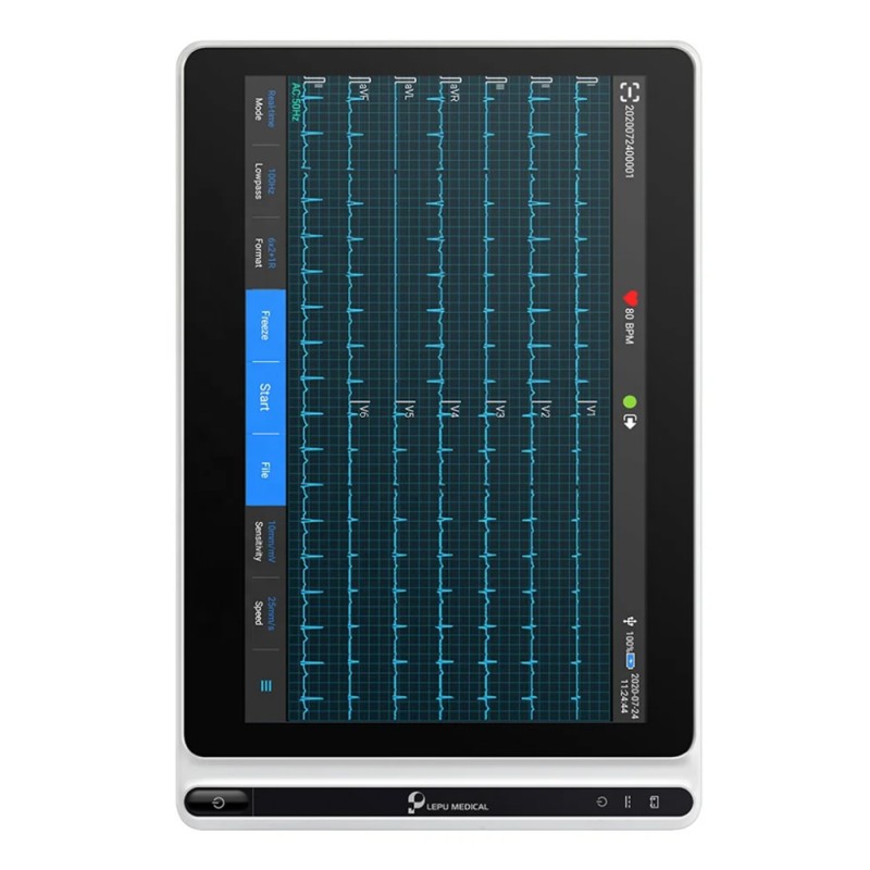 Tablette ECG 10 pouces 12 pistes avec imprimante