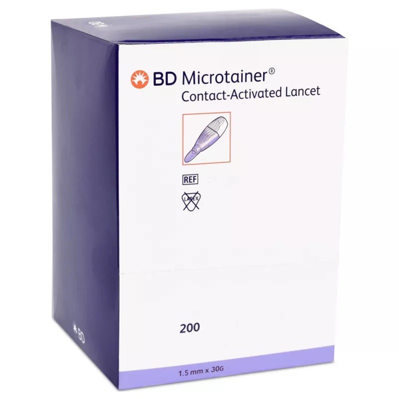 LANCETTES MICROTAINER CONTACT VIOLET 30G BD