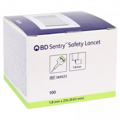 LANCETTES SENTRY VERT PALE 23G BD - BOITE DE 100
