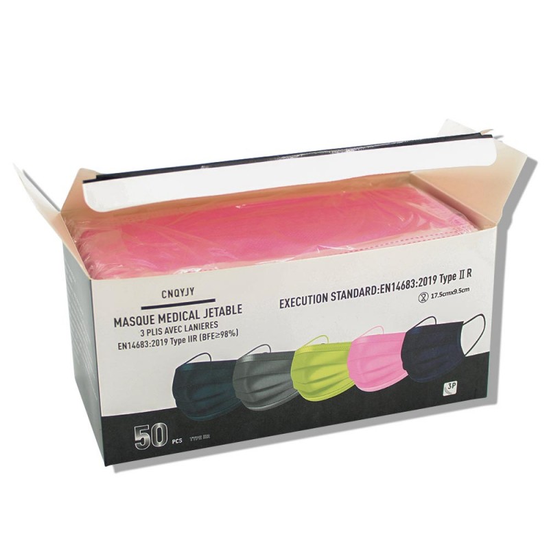 Masques chirurgicaux type II couleurs