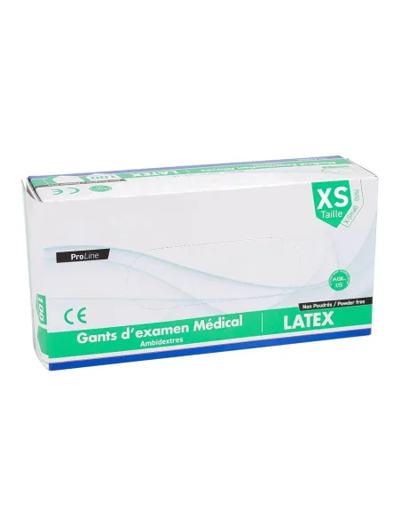 Gants d'examen en latex non poudrés, non stériles