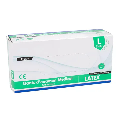 Gants d'examen en latex non poudrés, non stériles