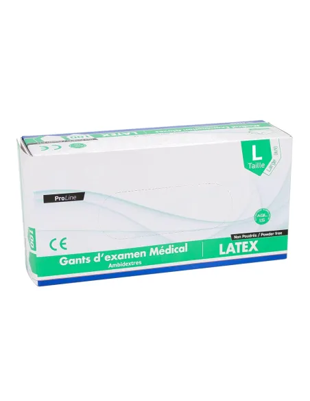 Gants d'examen en latex non poudrés, non stériles