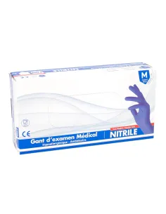 Gants nitrile non poudrés cobalt bleus Mediclinic