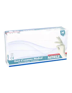 Gants en nitrile non poudrés blanc - Médiclinic