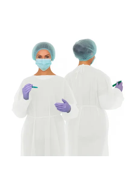 Blouse d'isolation à usage unique blanc