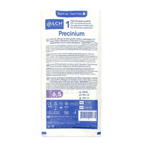Gants de chirurgie en latex Precinium poudrés, stériles