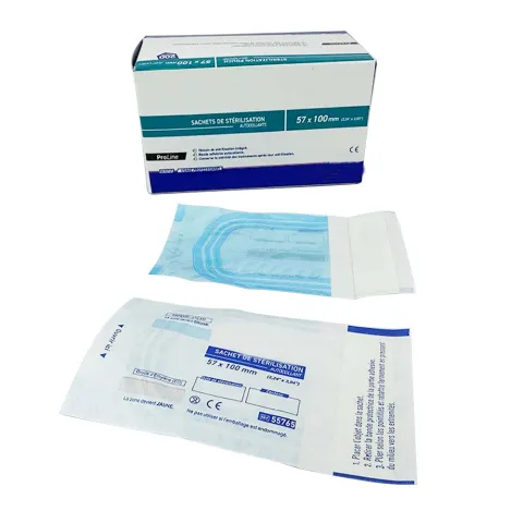 Sachet de stérilisation avec témoin intégré – Fermeture autocollante hermétique