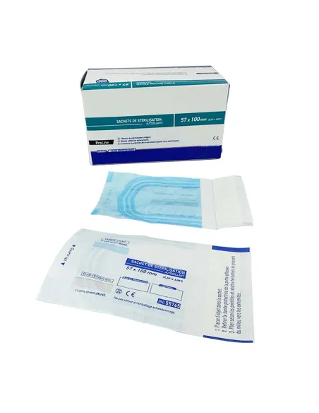 Sachet de stérilisation avec témoin intégré – Fermeture autocollante hermétique