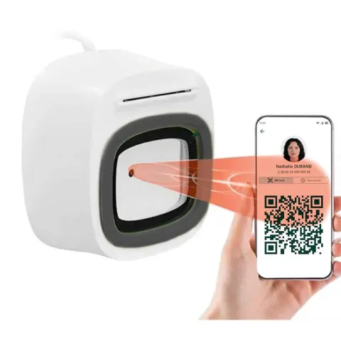 Lecteur Sesam vitale Bifente 4 en 1 : QR code - NFC - Carte vitale