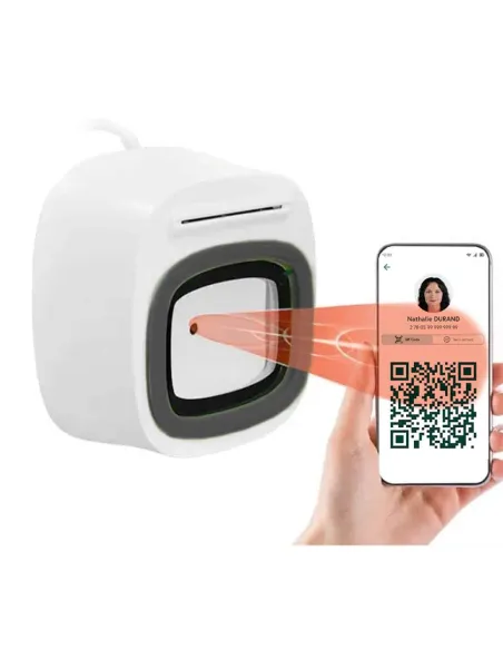 Lecteur Sesam vitale Bifente 4 en 1 : QR code - NFC - Carte vitale
