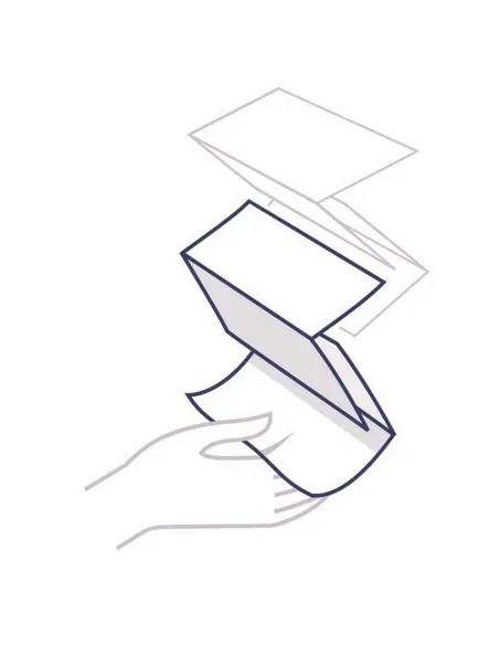 Essuie-mains enchevêtrés en "Z" pure ouate de cellulose - LD Medical