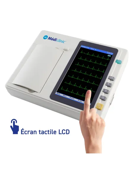 ECG 3 pistes avec interprétation écran tactile couleur 7" - MÉDICLINIC