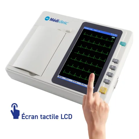ECG 6 pistes ecran tactile 7" AVEC interprétation CARDIO BETA 6 - MÉDICLINIC