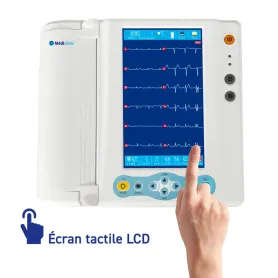 Électrocardiographe 12 pistes écran tactile 9” Cardio Beta 12 - Blanc