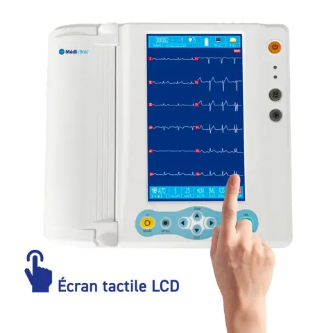 Électrocardiographe 12 pistes écran tactile 9” Cardio Beta 12 - Blanc