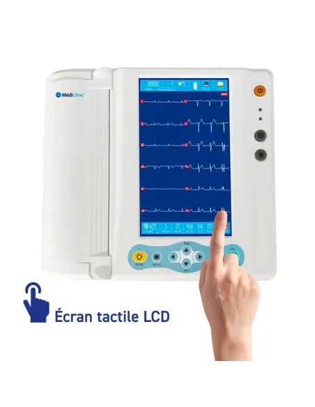 Électrocardiographe 12 pistes écran tactile 9” Cardio Beta 12 - Blanc