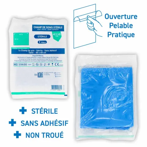 Champs de soins simples stériles