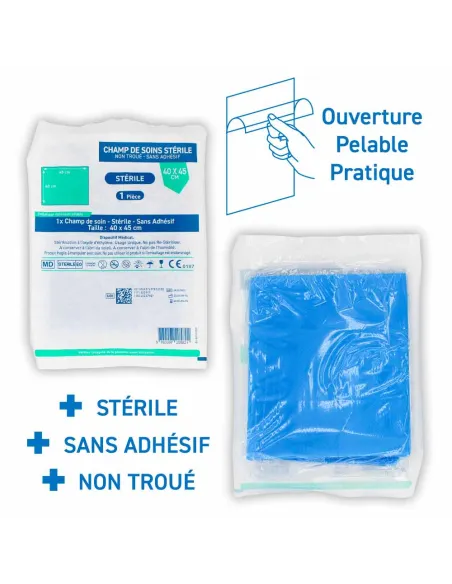 Champs de soins simples stériles