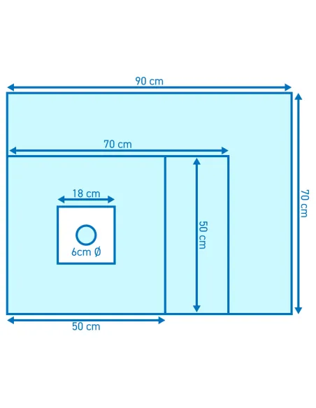 Champs de soins troués stériles avec adhésif Ø 6 cm