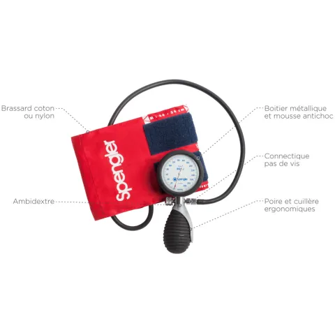 TENSIOMÈTRE MANOPOIRE SPENGLER LIAN METAL ROUGE