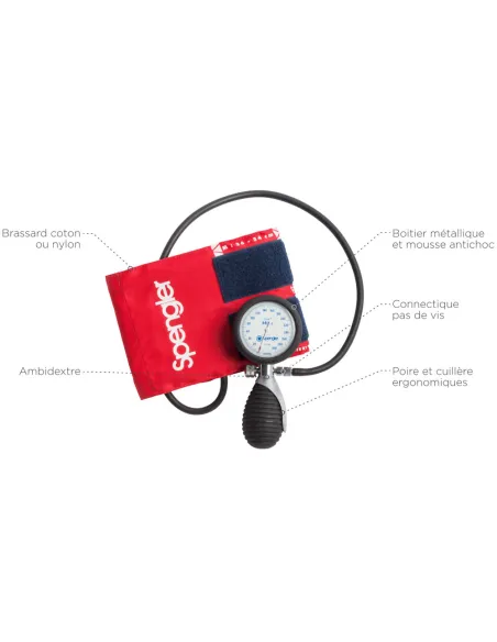 TENSIOMÈTRE MANOPOIRE SPENGLER LIAN METAL ROUGE