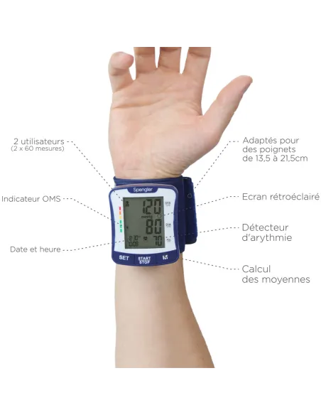 TENSIOMÈTRE ÉLECTRONIQUE POIGNET TENSONIC