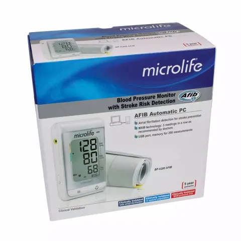 TENSIOMÈTRE ÉLECTRONIQUE BRAS BP A200 AFIB MICROLIFE