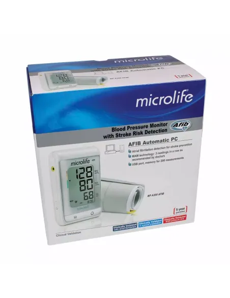 TENSIOMÈTRE ÉLECTRONIQUE BRAS BP A200 AFIB MICROLIFE
