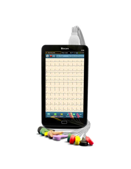 ECG portable 12 dérivations Biocare iE 10 avec interprétation - écran 7”, Wi?Fi, 4 h