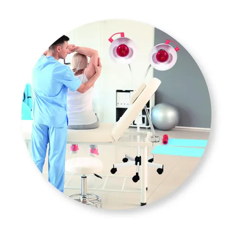 LAMPE INFRAROUGE THERA DUO MINUTEUR SUR PIED ROULANT