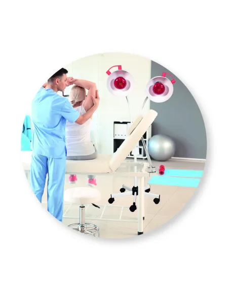 LAMPE INFRAROUGE THERA DUO MINUTEUR SUR PIED ROULANT