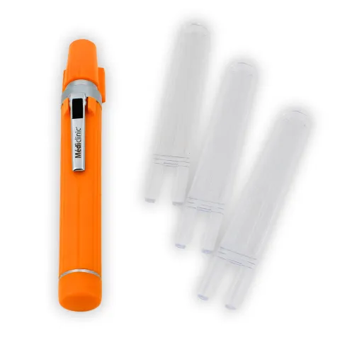 Lampe stylo porte abaisse langue color led Orange