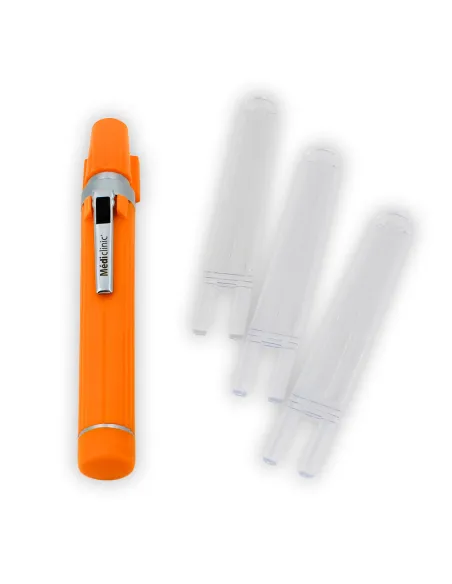 Lampe stylo porte abaisse langue color led Orange