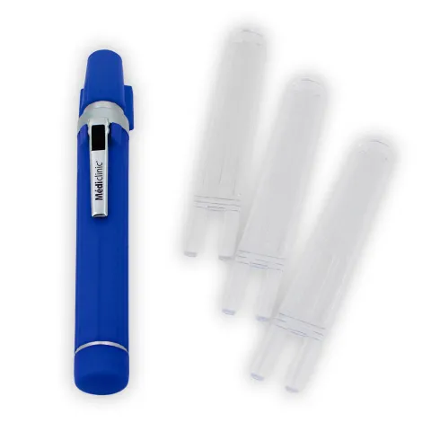 Lampe stylo porte abaisse langue color led Bleu