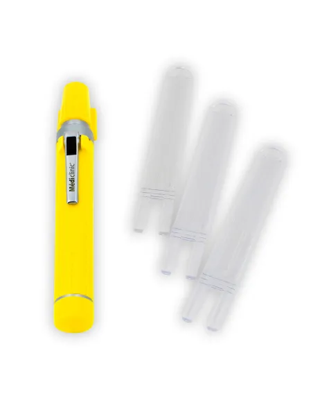 Lampe stylo porte abaisse langue color led Jaune