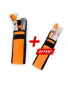 Pack otoscope led fo + Lampe stylo abaisse langue - Orange
