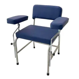 Chaise de prélèvement médicale inox bleue – Mediclinic