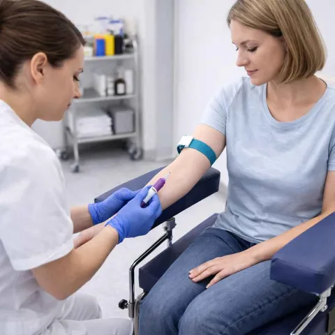 Chaise de prélèvement médicale inox bleue – Mediclinic