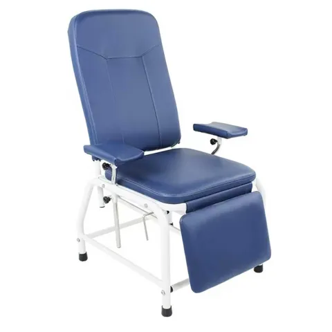 Fauteuil de prélèvement inclinable bleu – Position allongée Mediclinic